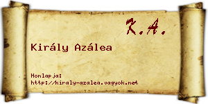 Király Azálea névjegykártya